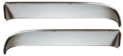 55-59 2nd Series Chevrolet/GMC Truck Vent Shades W/Hardware Polished SS