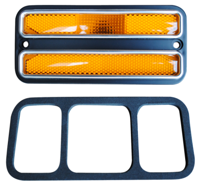 68-72 C-10 FRT SIDE MARKER LAMP AMBER W/TRIM