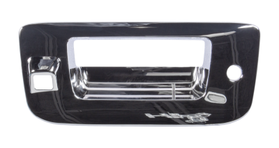 07-13 CV SILVERADO AND MC SIERRA TAILGATE HANDLE BEZEL, CHROME PLATED, W/KEY HOLE, W/CAMERA