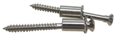 1972 C10 DOOR REINFORCEMENT SCREW AND FERRULE KIT, CHROME 4PC