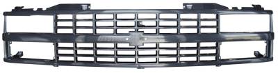 KP - 88-93 CHEVY PICKUP REPLACEMENT GRILLE FOR TRUCKS WITH COMPOSITE HEADLIGHTS BLACK, PAINT TO MATCH