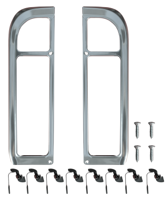 69-72 CHEV/GMC TAIL LIGHT BEZEL KIT, 14 PIECE. 2 BEZELS, 8 CLIPS AND 4 SCREWS