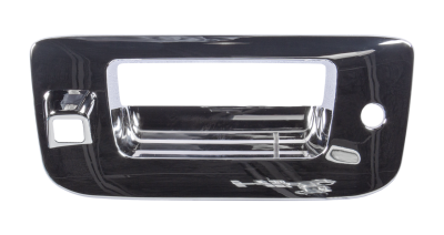 07-13 CV SILVERADO AND MC SIERRA TAILGATE HANDLE BEZEL, CHROME PLATED, W/KEY HOLE, W/CAMERA