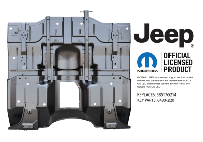 '87-'95 JEEP WRANGLER FULL FLOOR PAN ASSEMBLY, REPLACES 55176214