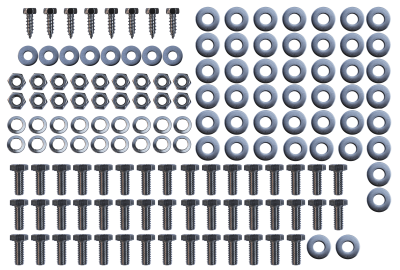 47-55 1ST SERIES STAINLESS STEEL FRONT FENDER BOLT KIT, 144PC