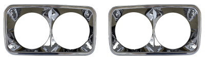 69-72 GMC PICKUP, SUBURBAN AND JIMMY HEADLIGHT BEZEL SET (2PC)