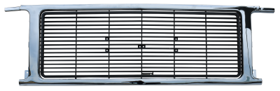 89-91 GMC R/V SERIES GRILLE CHRM/GRY DUAL H/L