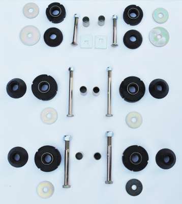 69-72 CHEV/GMC PICKUP 2WD, CAB/RADIATOR SUPPORT MOUNT KIT (40 PIECE) CONTAINS BUSHINGS, WASHERS, BOLTS AND SPACERS