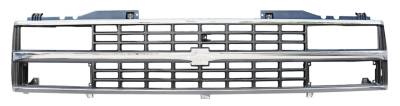 88-93 CHEVY PICKUP CHROME AND BLACK GRILLE FOR TRUCKS WITH COMPOSITE HEADLIGHTS