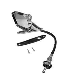 1967-1968 Ford Mustang Driver's Side Door Mirror Manual Adjustment, Non-Foldaway, Non-Heated