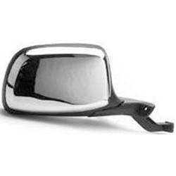 1992-1996 Ford Bronco, 1992-1996 Ford F150 Pickup Passenger's Side Door Mirror Manual Adjustment, Manual Folding, Non-Heated, Chrome